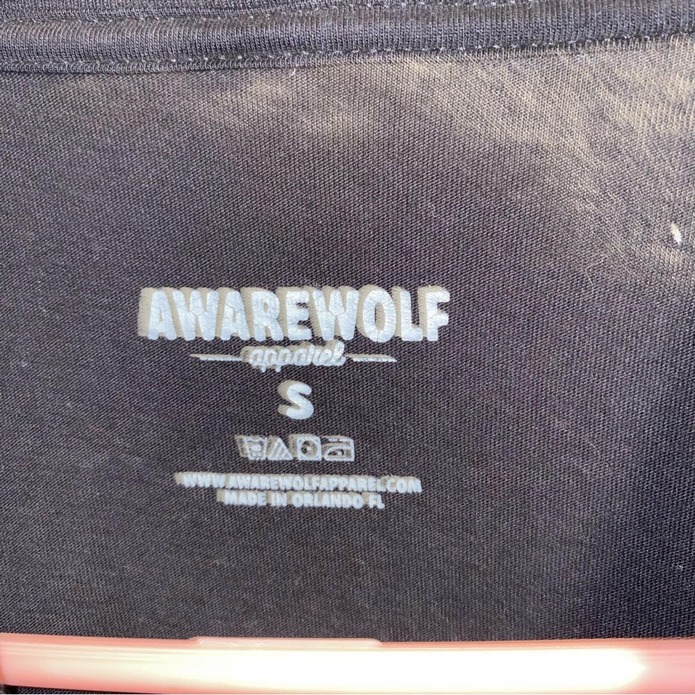 Awarewolf Apparel Small Punk Panther Black Graphic Tee with Pink Logo - Picture 2 of 8